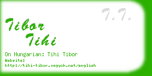 tibor tihi business card